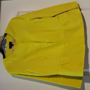 Talbots Yellow Linen Peblum Blazer